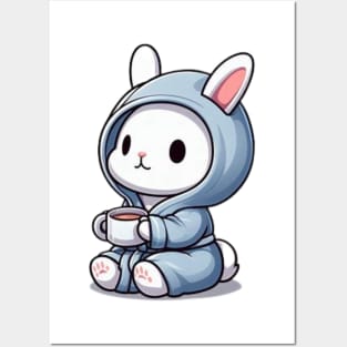 Cute White Bunny Posters and Art